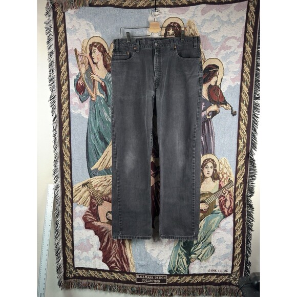 Vintage Levis 505 Regular Fit Jeans Men’s 36x31 Black USA Made 2001 Y2K - Picture 1 of 13